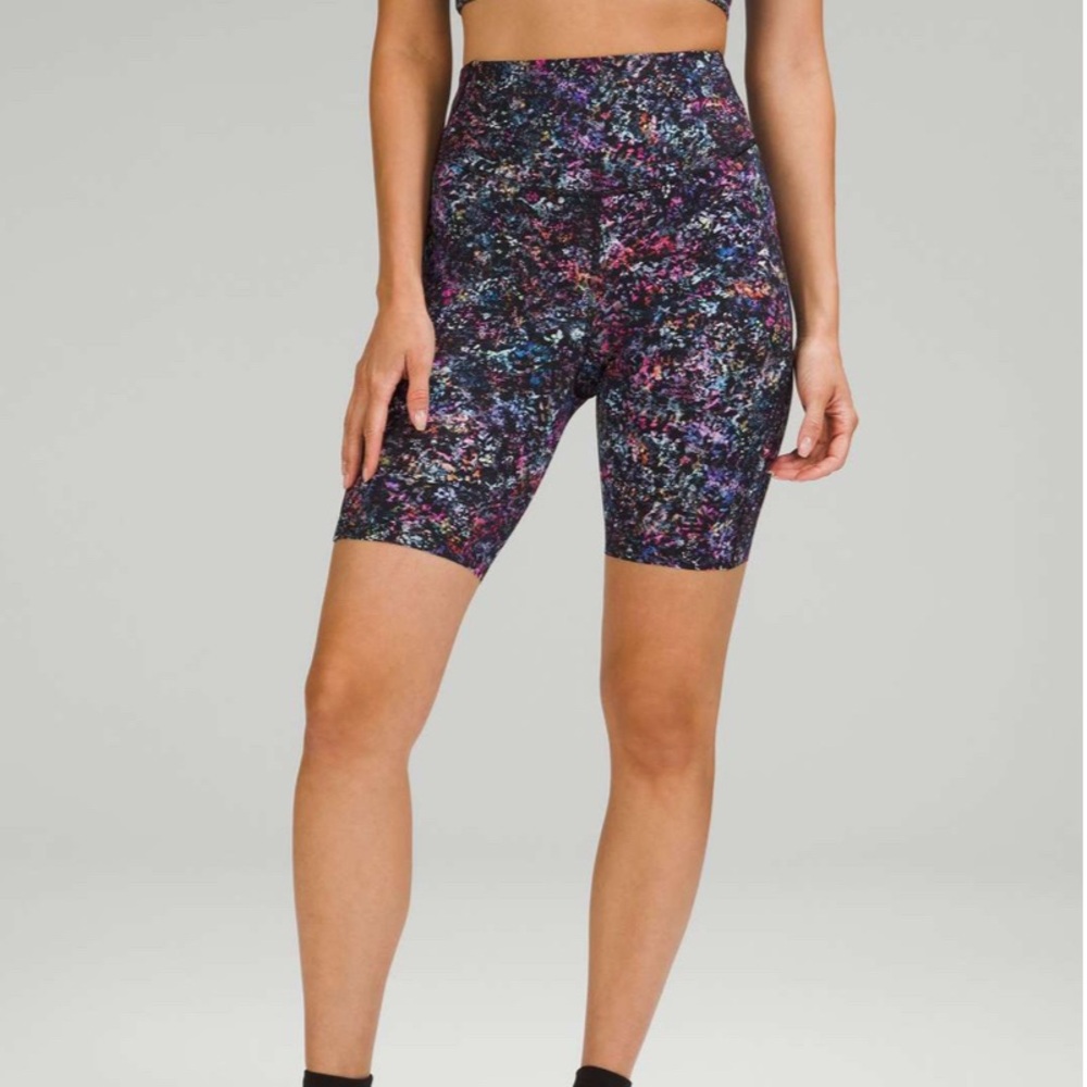 Lululemon Base Space floral spray multi shorts